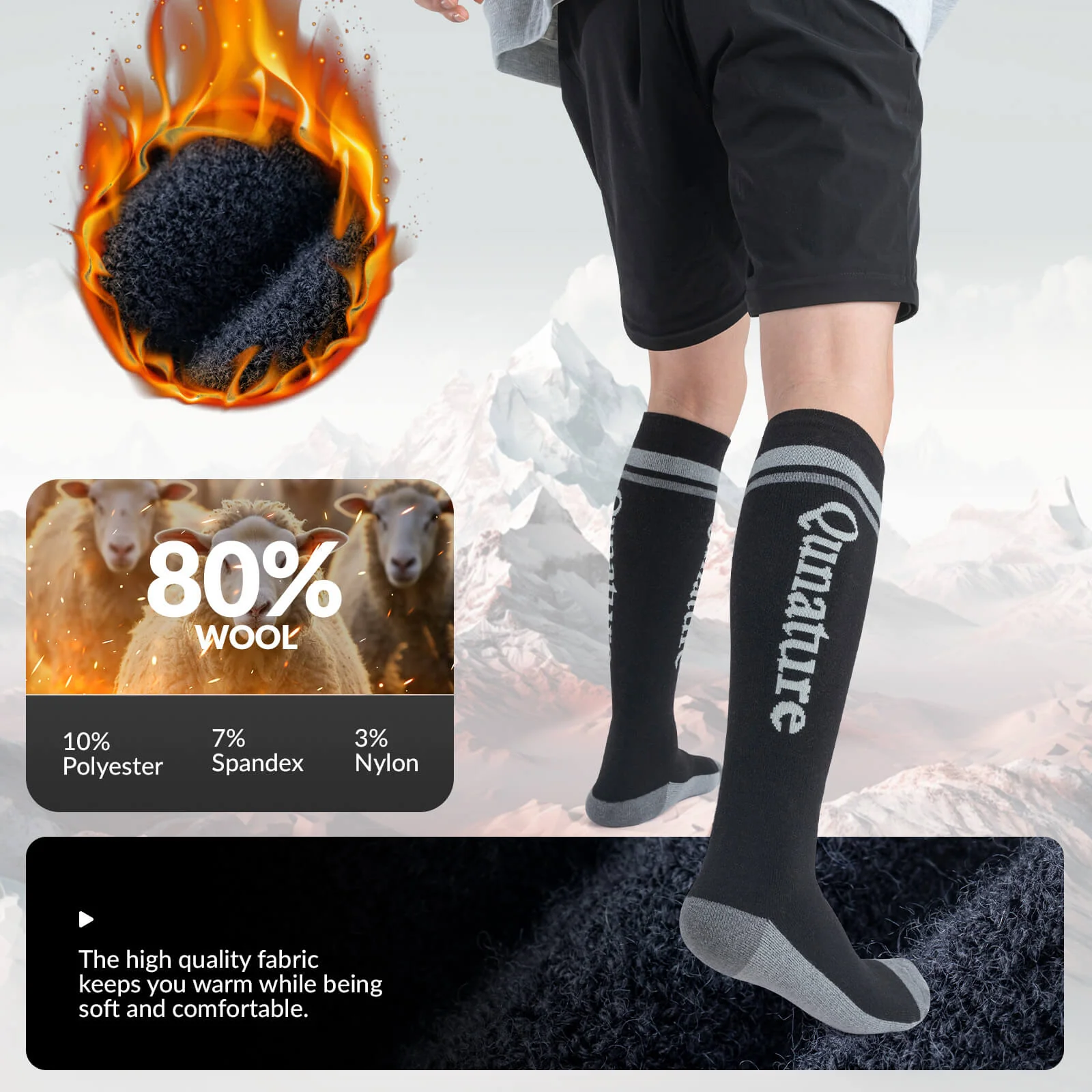 Merino Wool Ski Socks - Image 16