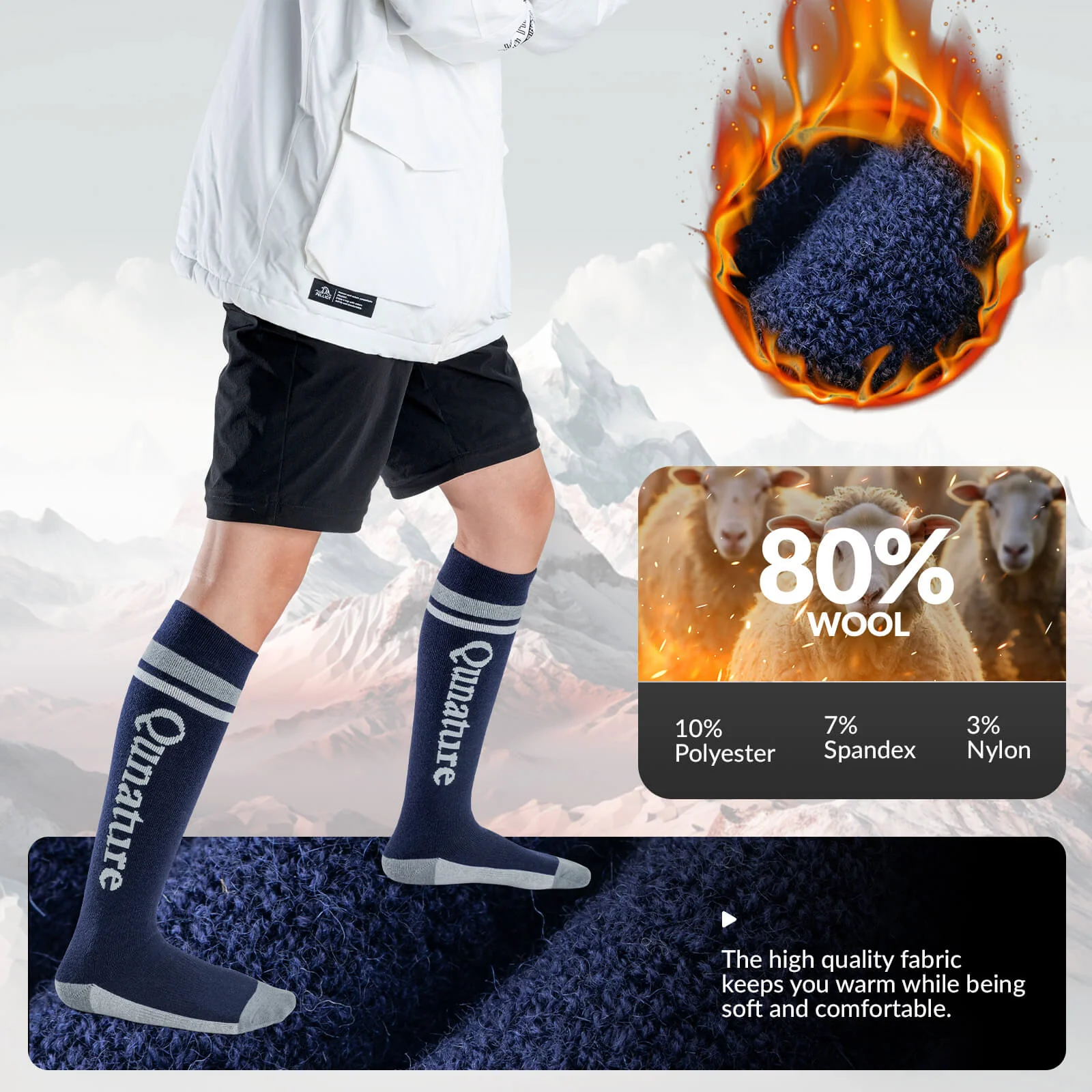 Merino Wool Ski Socks - Image 17
