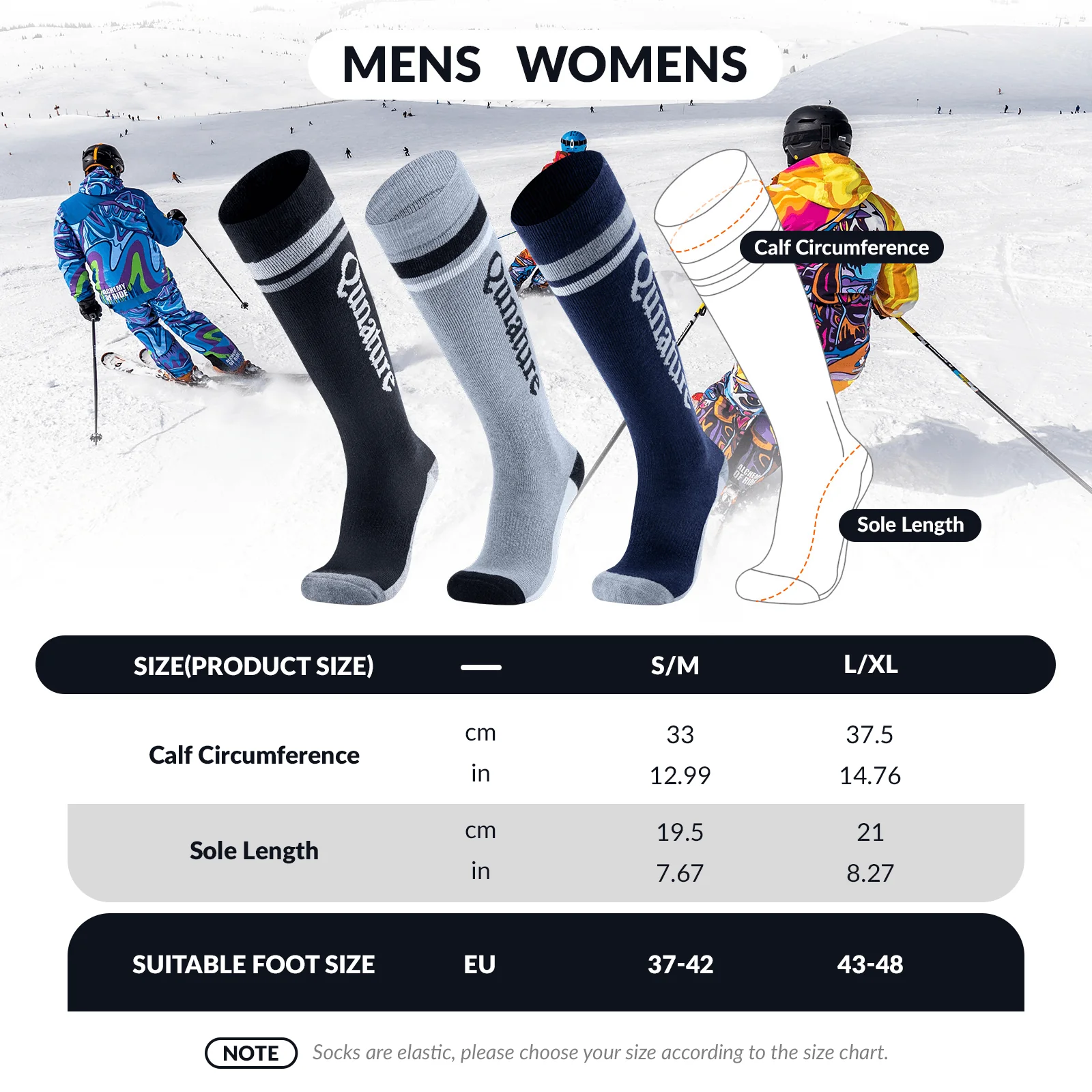 Merino Wool Ski Socks - Image 24