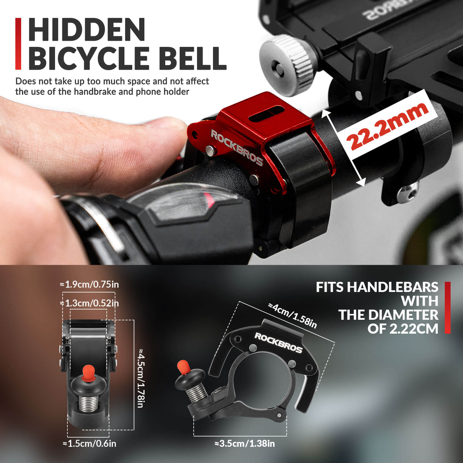 Minimalist Invisible Bike Bell - Fits 22.2mm - Image 5