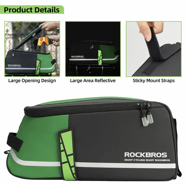 Multifunctional Bike Rear Rack Bag - 4L - Image 6