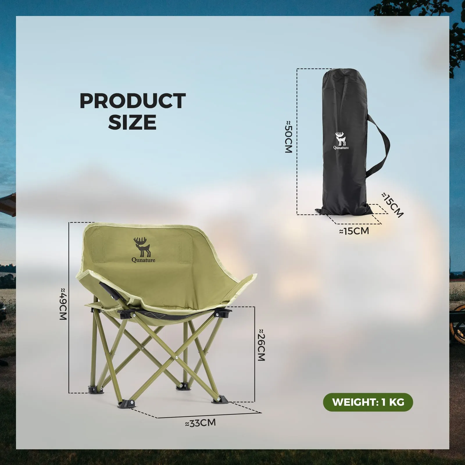 Outdoor Portable Folding Moon Chair - Image 11