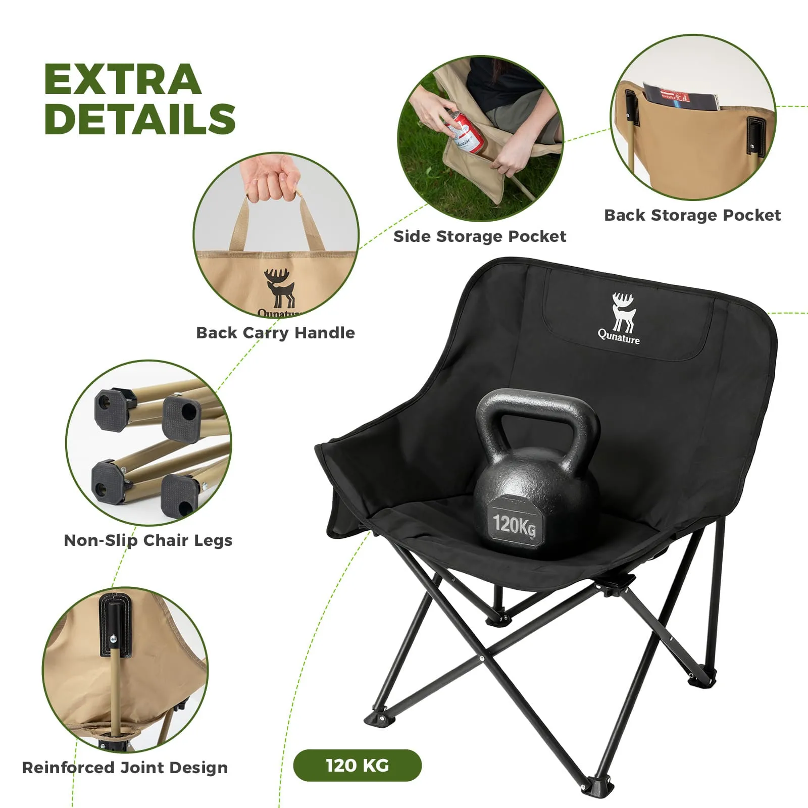 Outdoor Portable Folding Moon Chair - Image 12