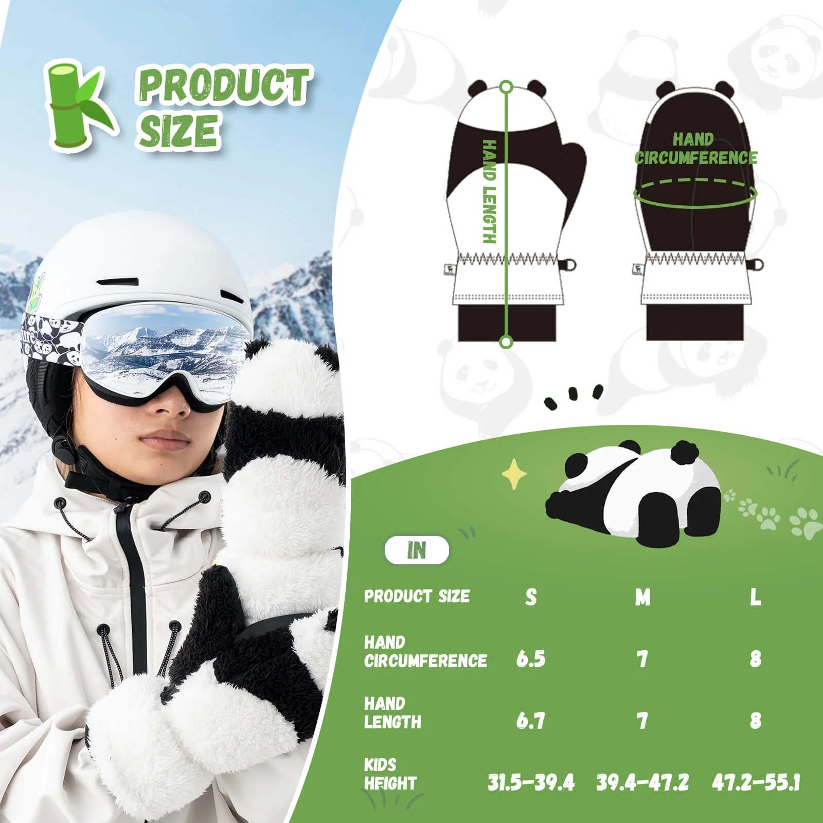 Panda Ski Gloves - Image 3
