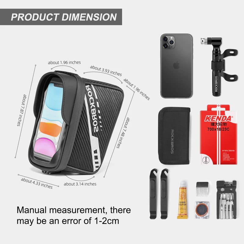 Phone Holder Top Tube Bag – Under 7.5” - Image 4