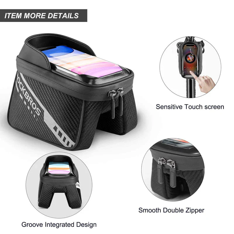 Phone Holder Top Tube Bag – Under 7.5” - Image 5