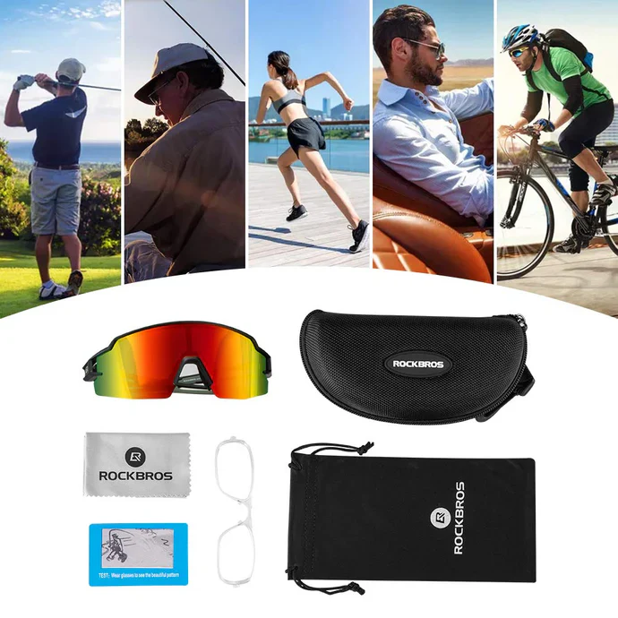 Polarized Cycling Sunglasses UV Protection Sports Eyewear - Image 23