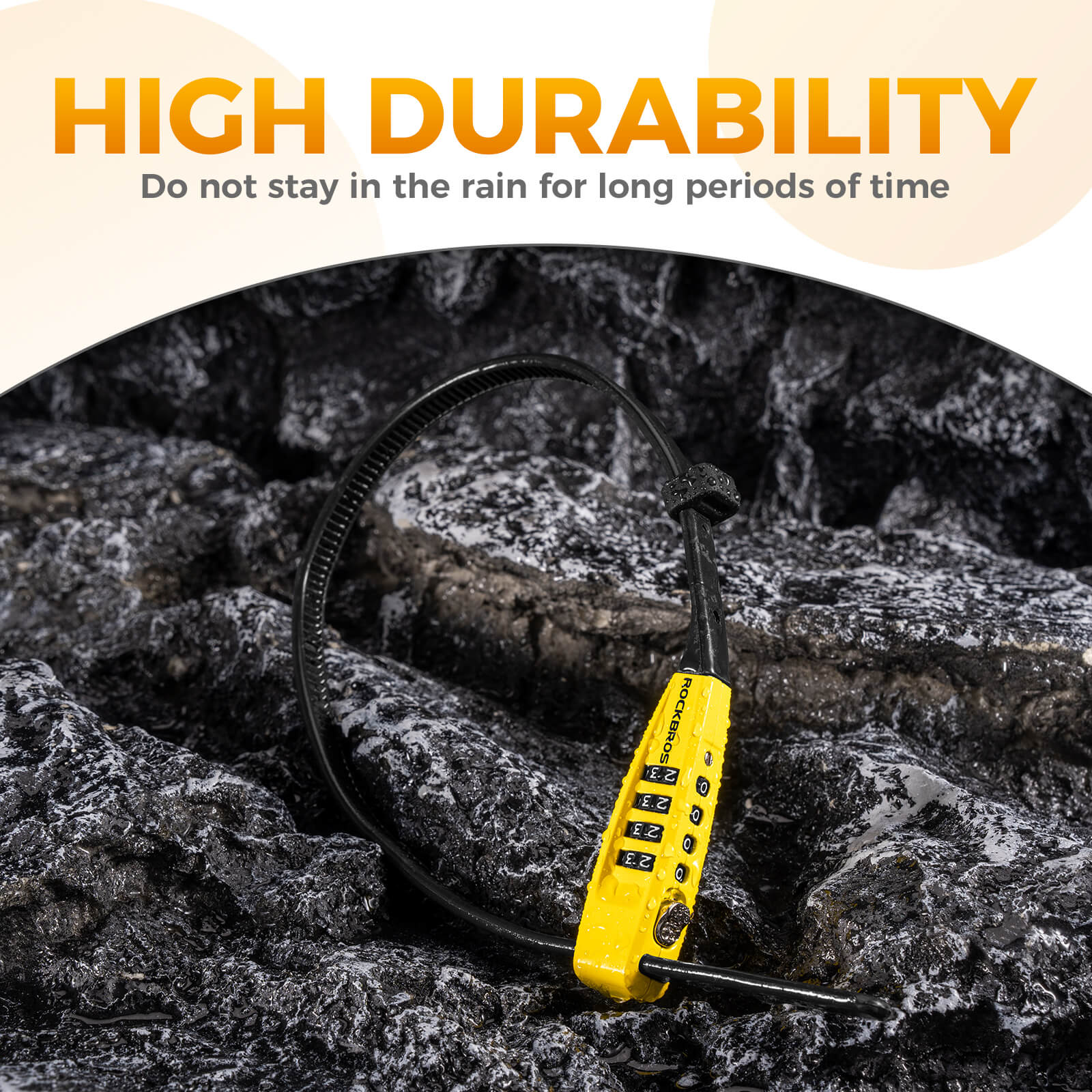 Portable Combination Cable Lock - 52cm - Image 3