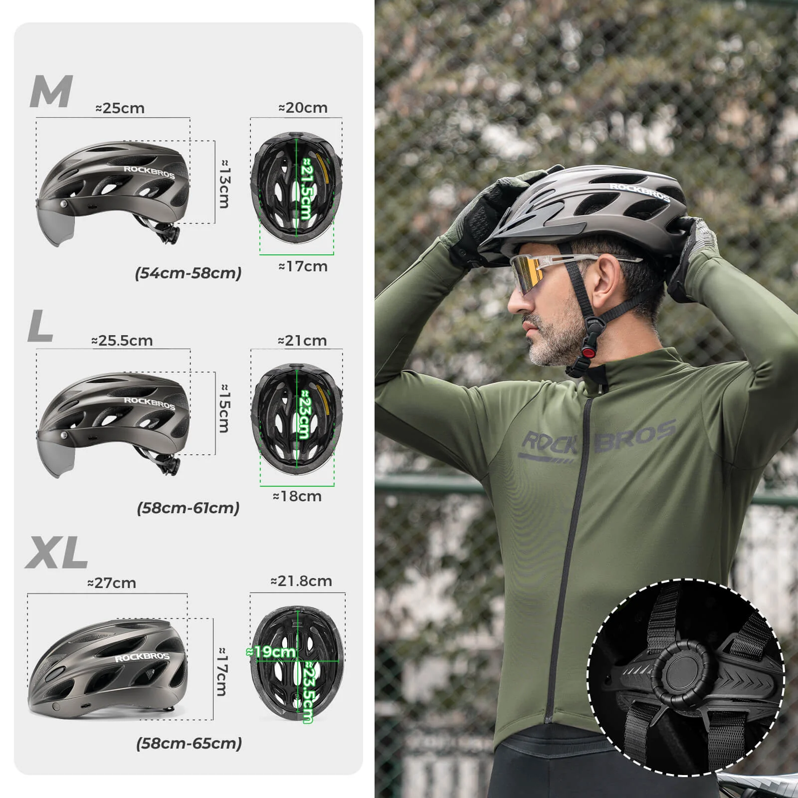 Pottier Bike Helmet with Visor and Goggles - Image 12