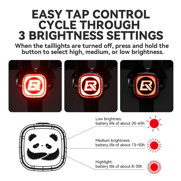 Q2MAX Emoji LED Smart Bike Tail Light - Image 8