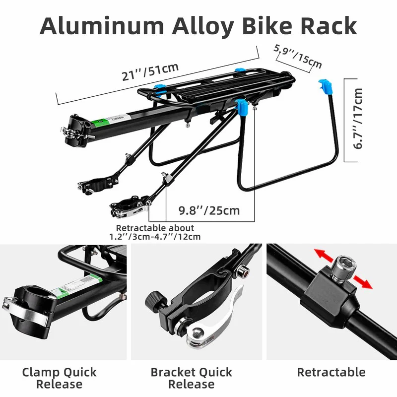 Quick Release Rear Bike Rack for Mountain Bikes - Image 8