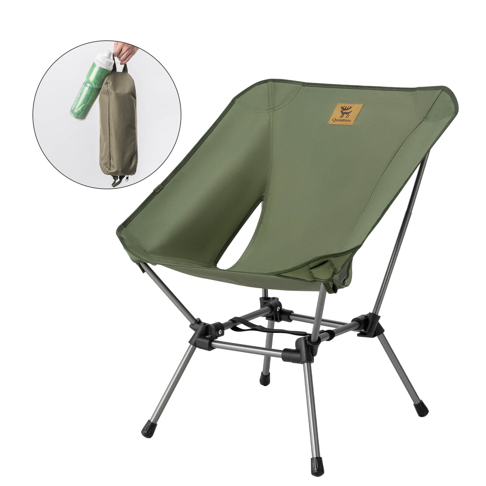 Qunature Lightweight Folding Camp Chair with Storage Bag - Image 5