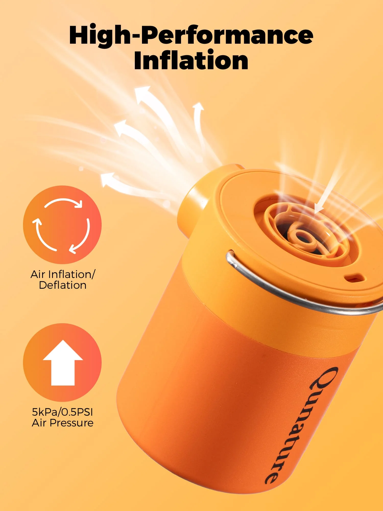 Qunature Mini Electric Air Pump for Camping & Outdoor Gear - Image 16