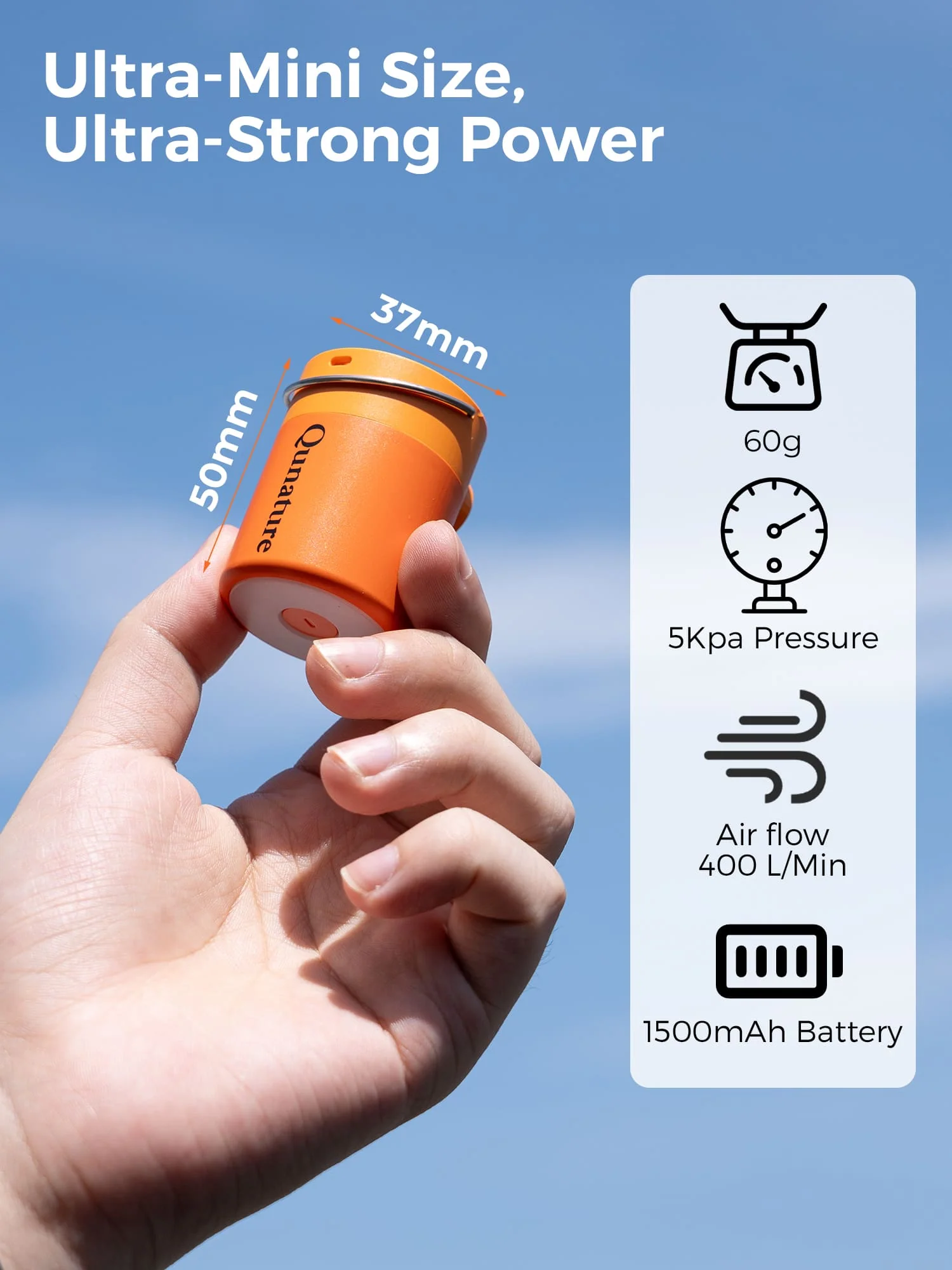 Qunature Mini Electric Air Pump for Camping & Outdoor Gear - Image 20