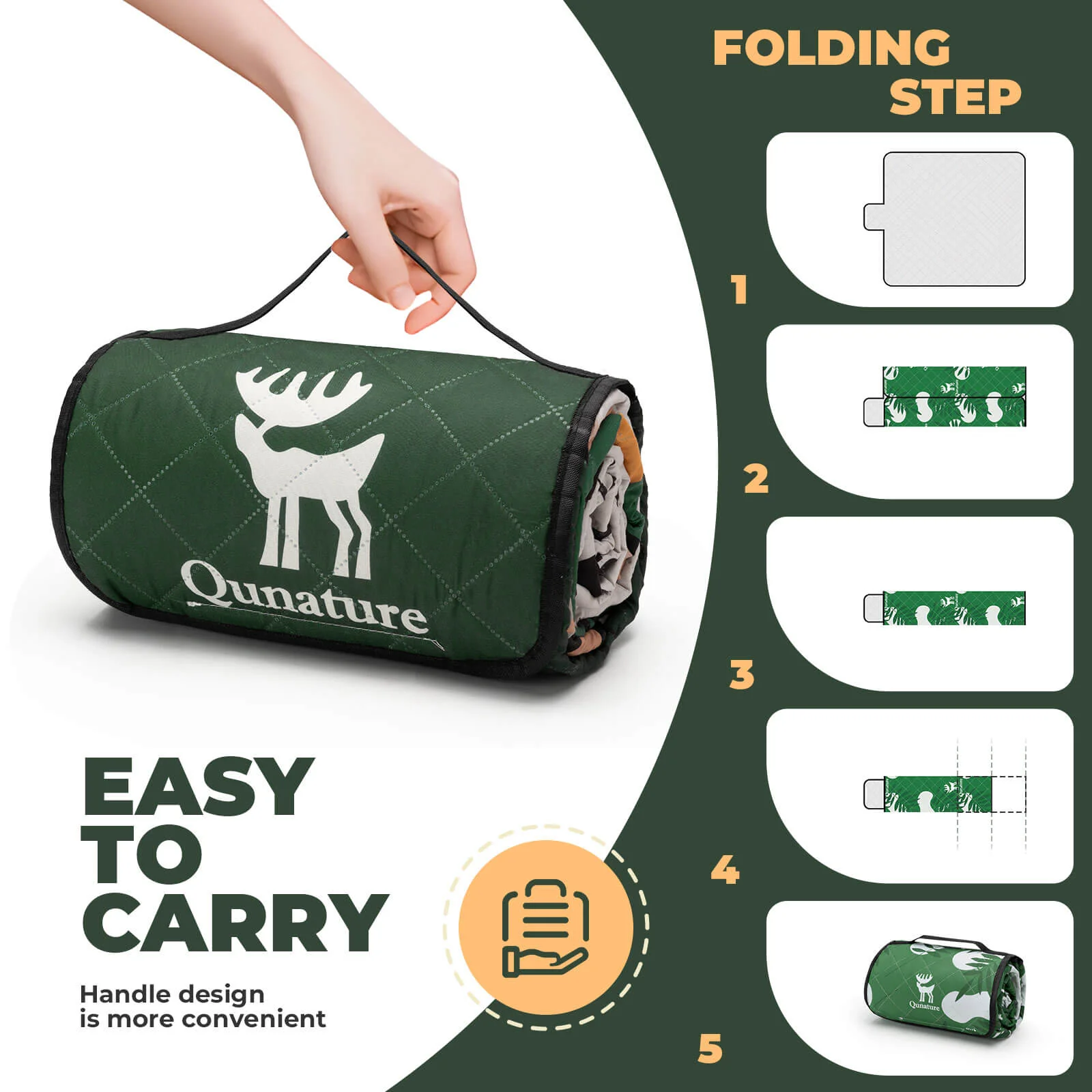 Qunature Picnic Blanket for 6-8 People - Image 5