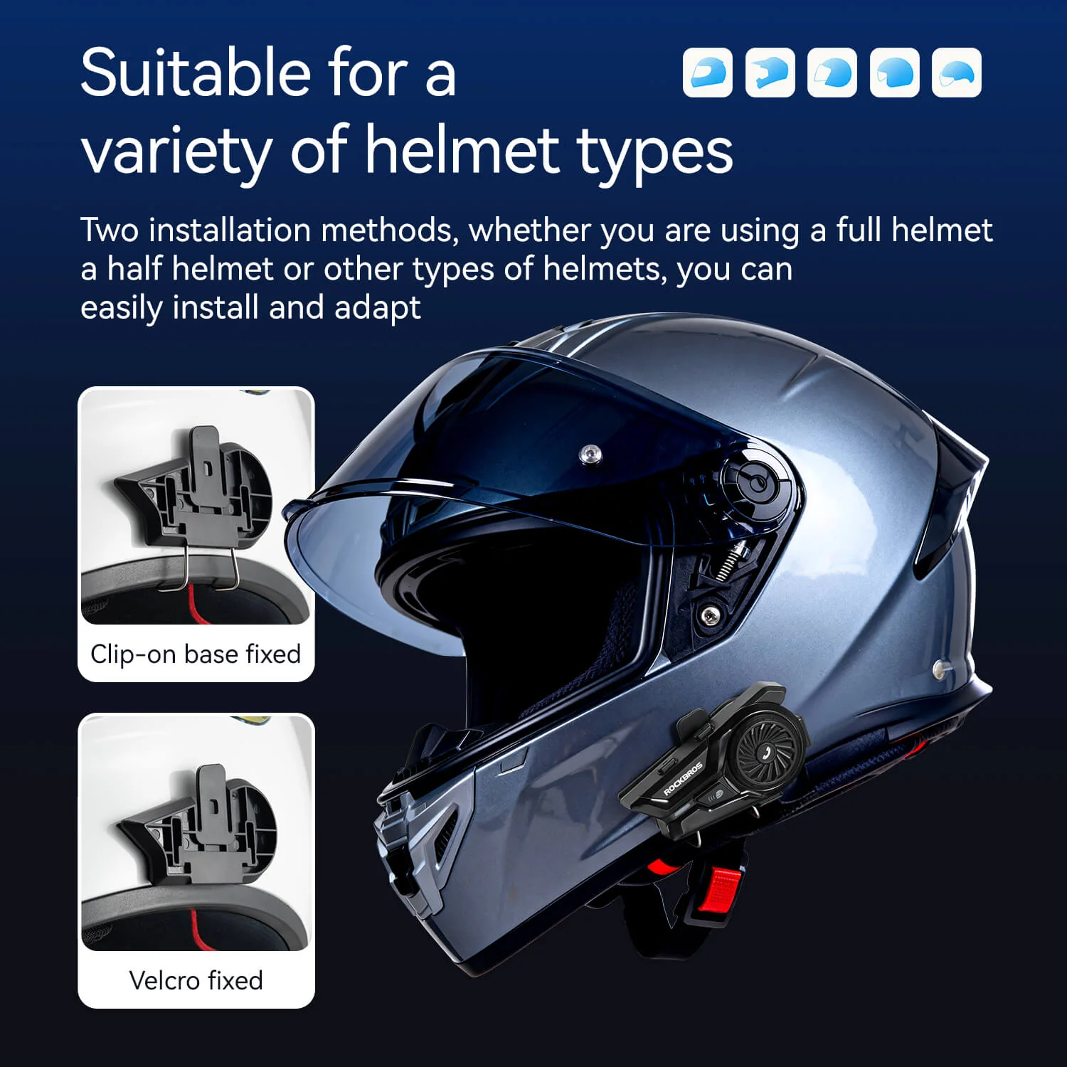 R1 Motorcycle Helmet Bluetooth Headset - Image 9
