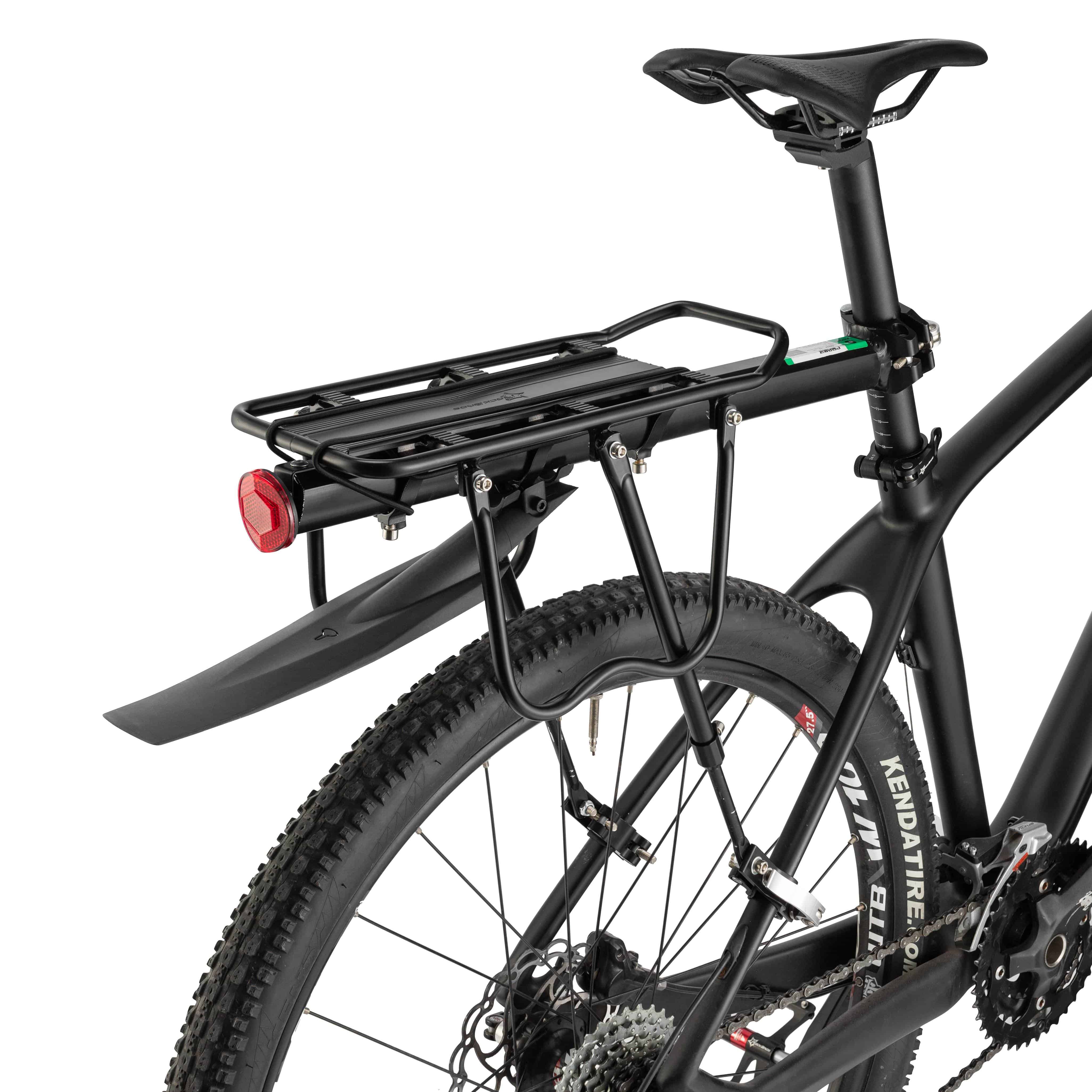 Rear Bicycle Cargo Rack with Mudguard Tool-Free Quick Install - Image 2