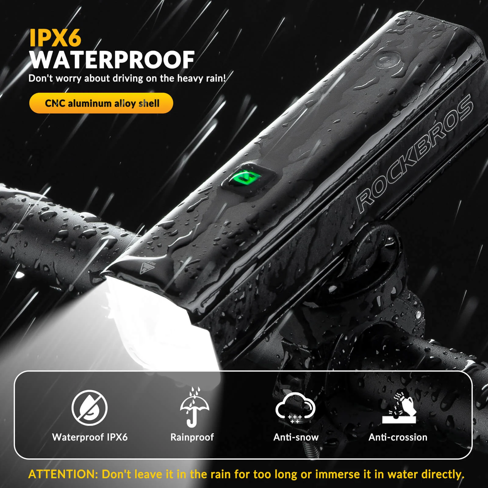 RHL1500 Bike Front Light with Intelligent Temperature Control - Image 8