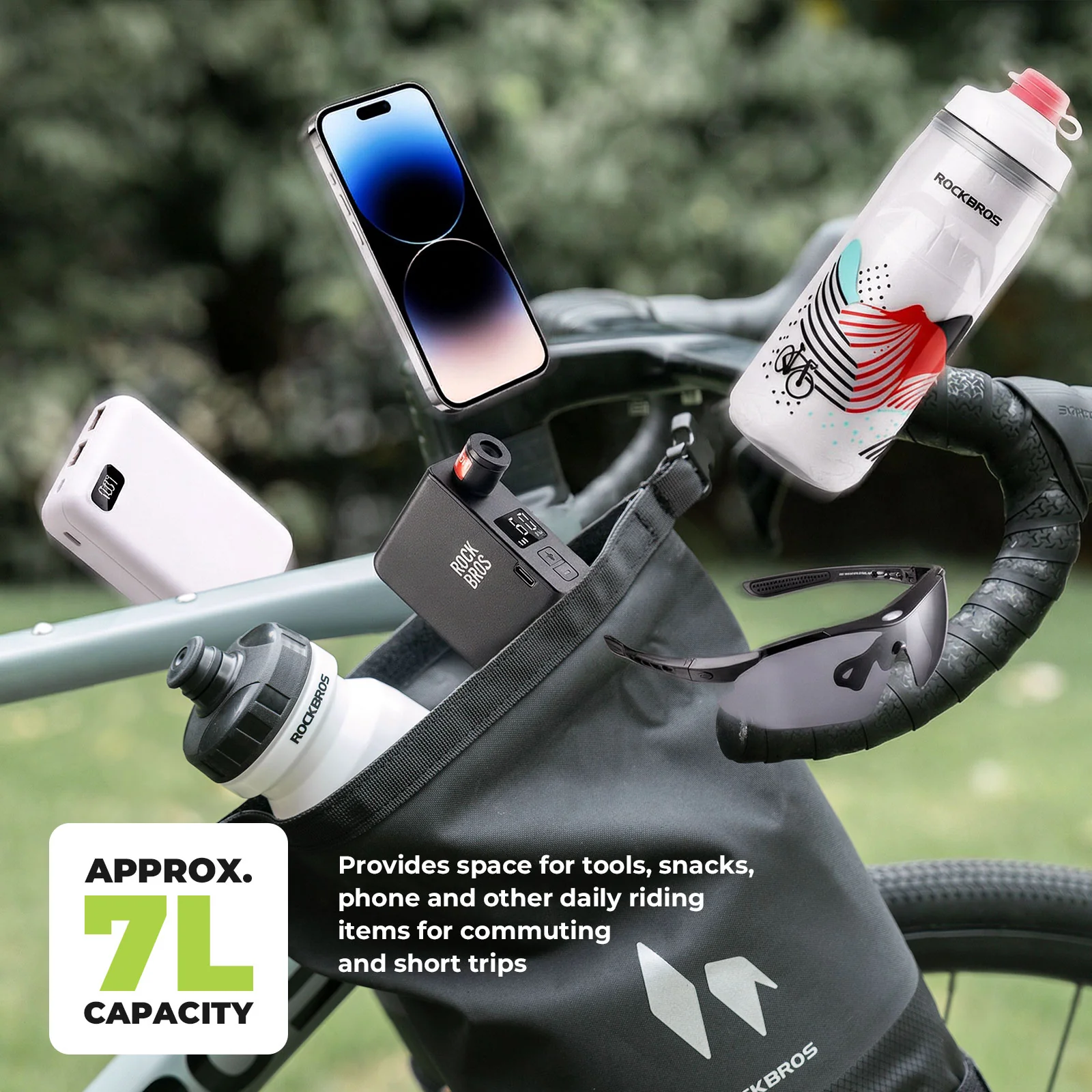 RideMate Front Fork Rack Bag - 7L - Image 6