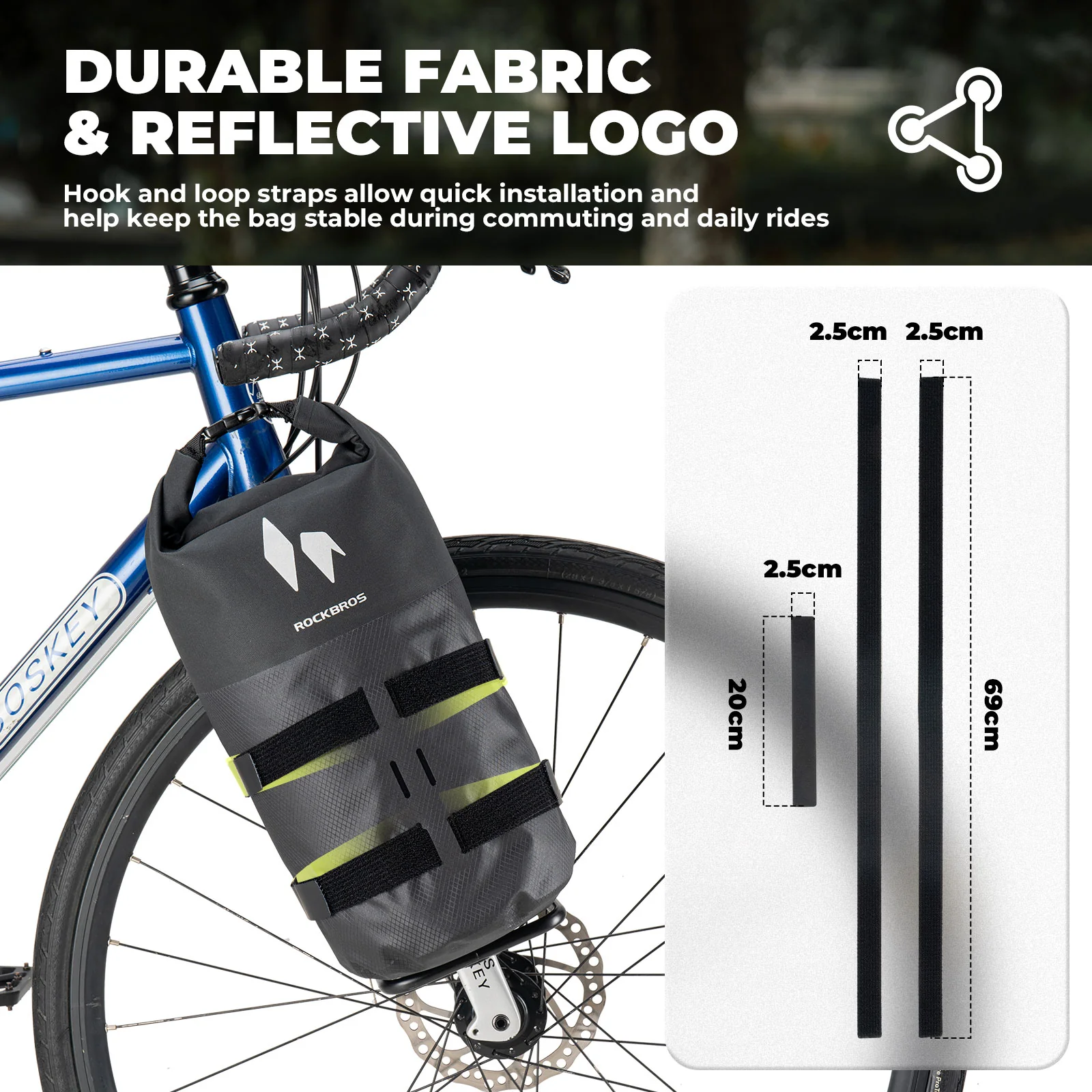 RideMate Front Fork Rack Bag - 7L - Image 9