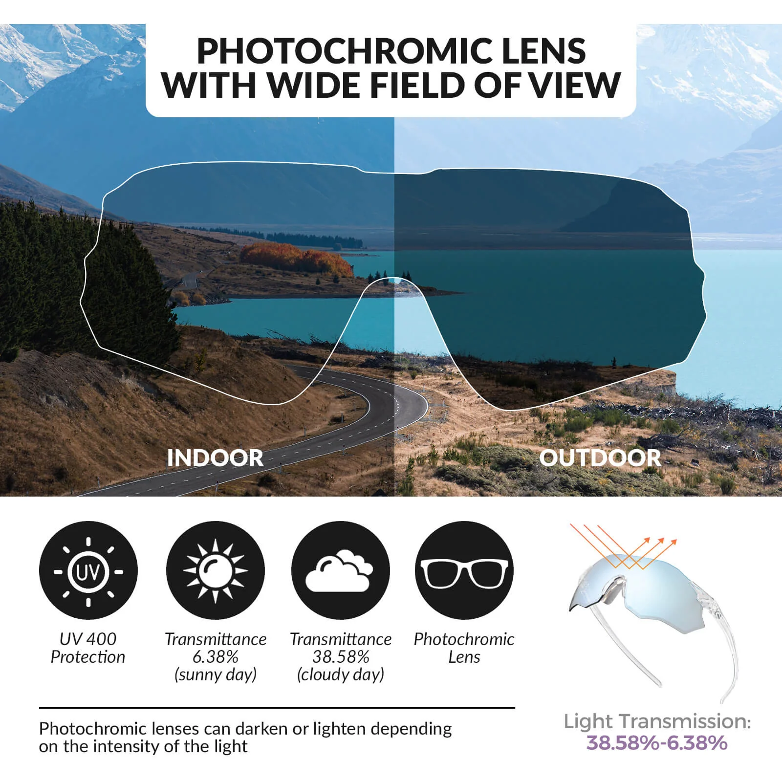 Rimless Photochromic Cycling Glasses - Image 7