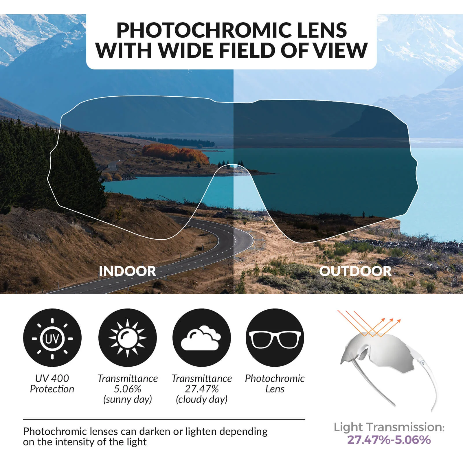 Rimless Photochromic Cycling Glasses - Image 8