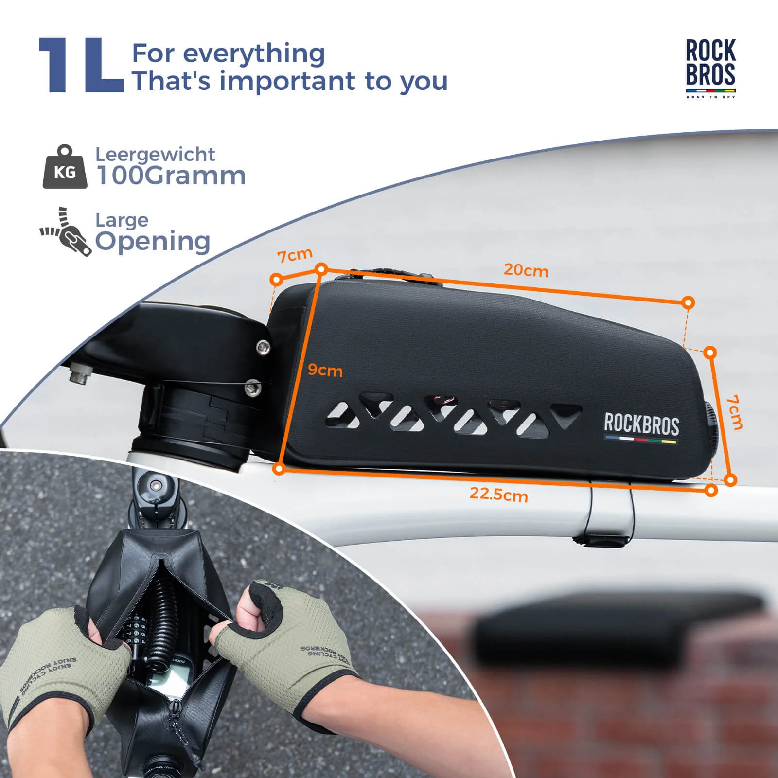 Road To Sky Bike Frame Bag 100% Waterproof - Image 10