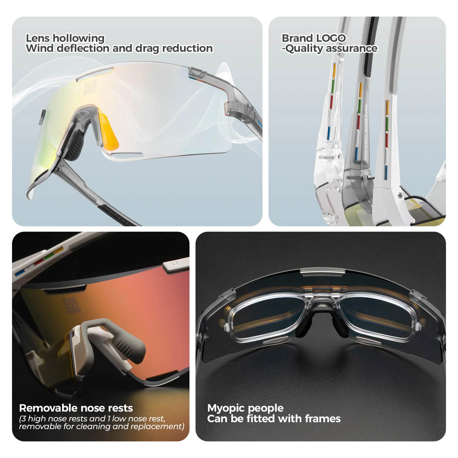ROAD TO SKY BOUNDLESS Photochromic Cycling Glasses 3 Lens Set - Image 15