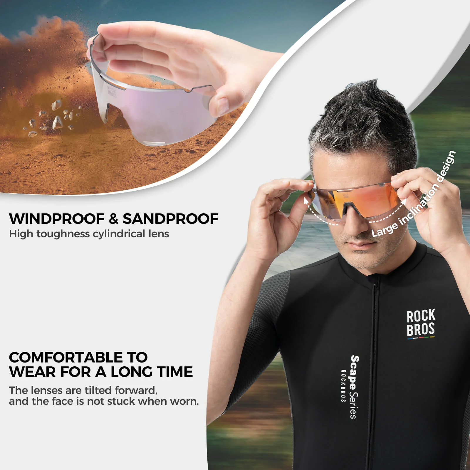ROAD TO SKY BOUNDLESS Photochromic Cycling Glasses 3 Lens Set - Image 16