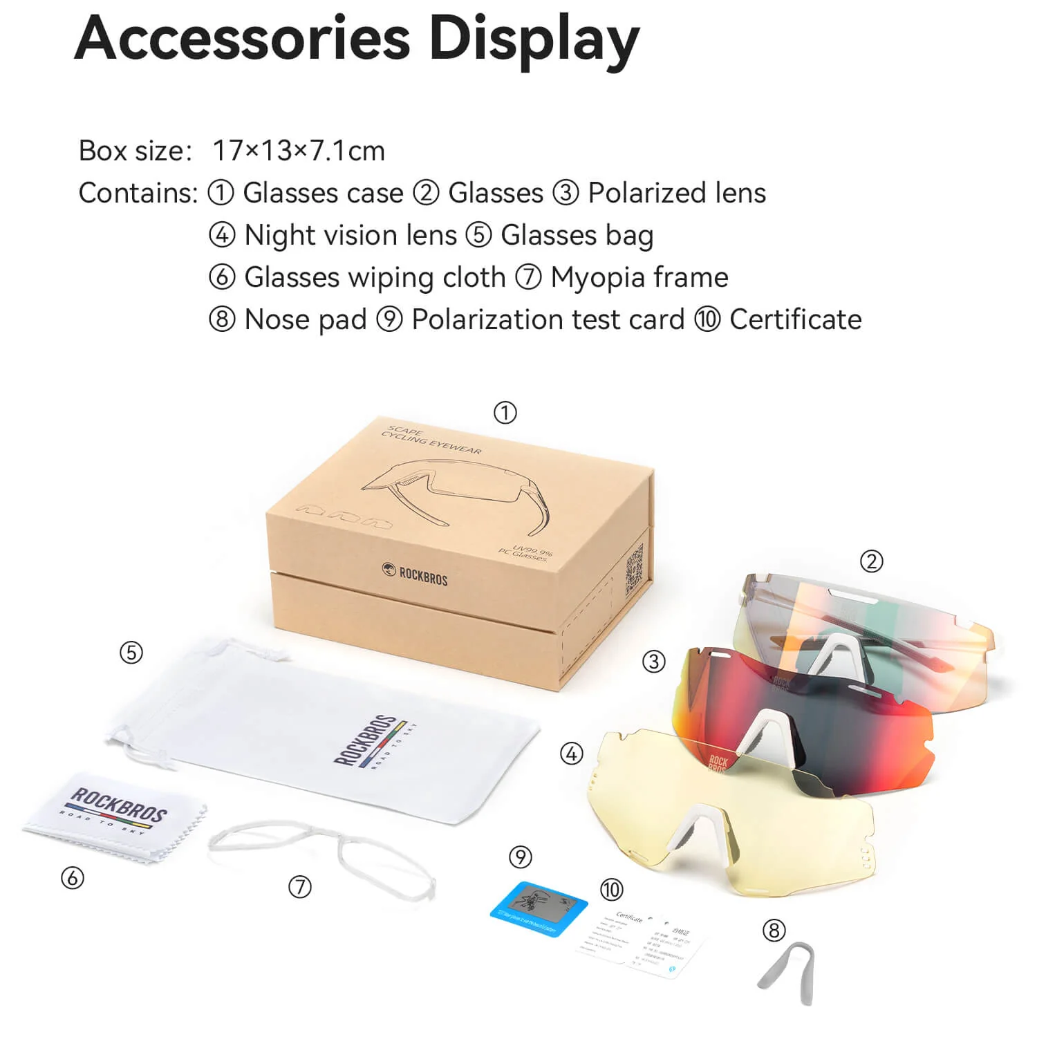ROAD TO SKY BOUNDLESS Photochromic Cycling Glasses 3 Lens Set - Image 18