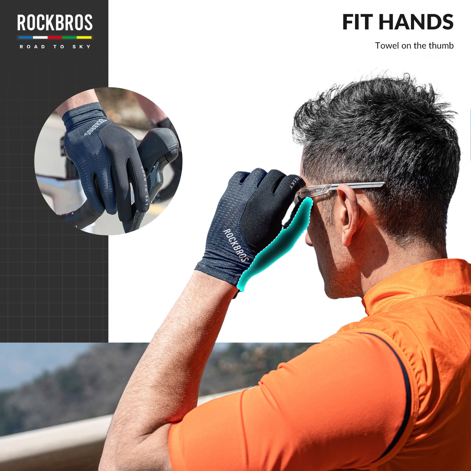 ROAD TO SKY Breathable Anti-Slip Full Finger Cycling Gloves - Image 19