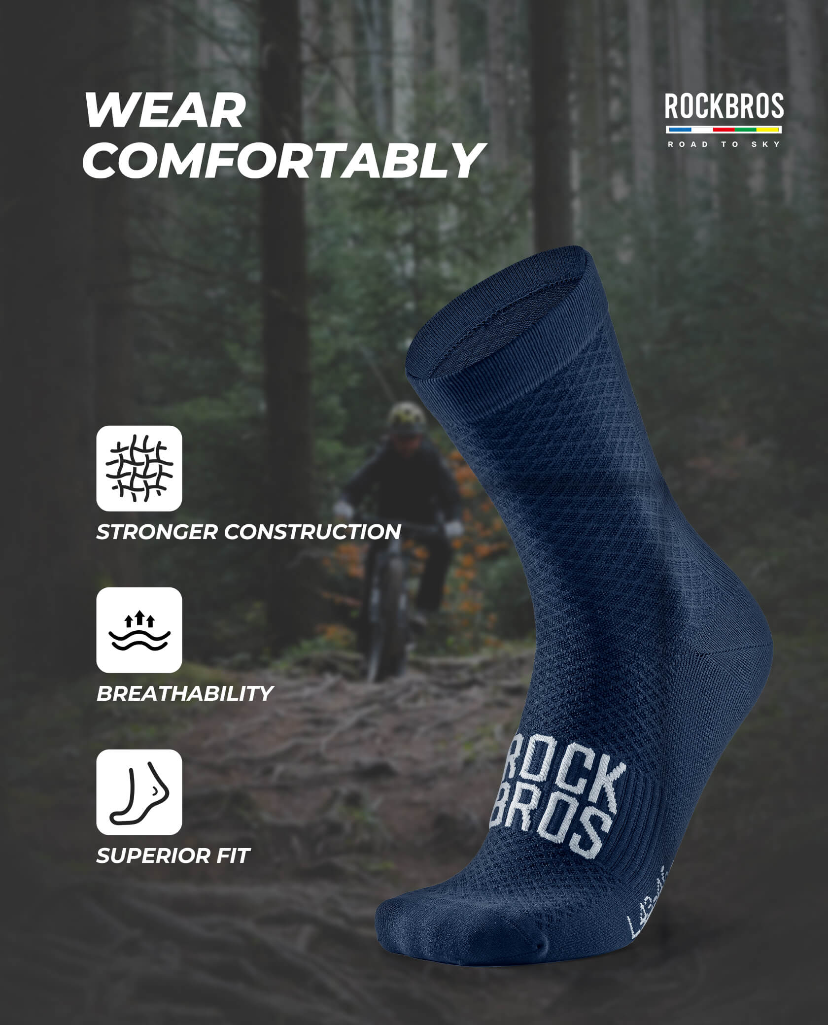 ROAD-TO-SKY Breathable Cycling Socks - Image 12