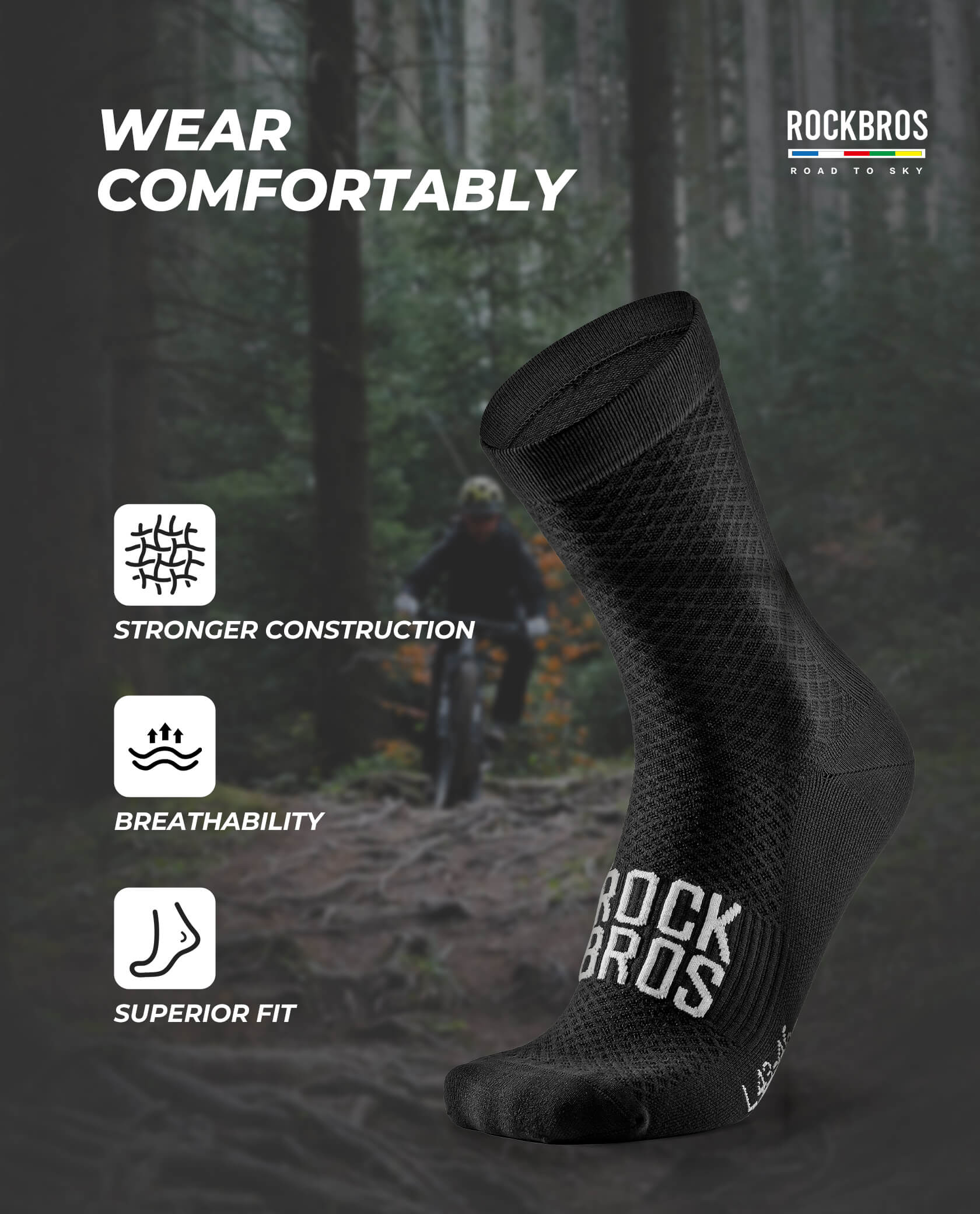 ROAD-TO-SKY Breathable Cycling Socks - Image 13
