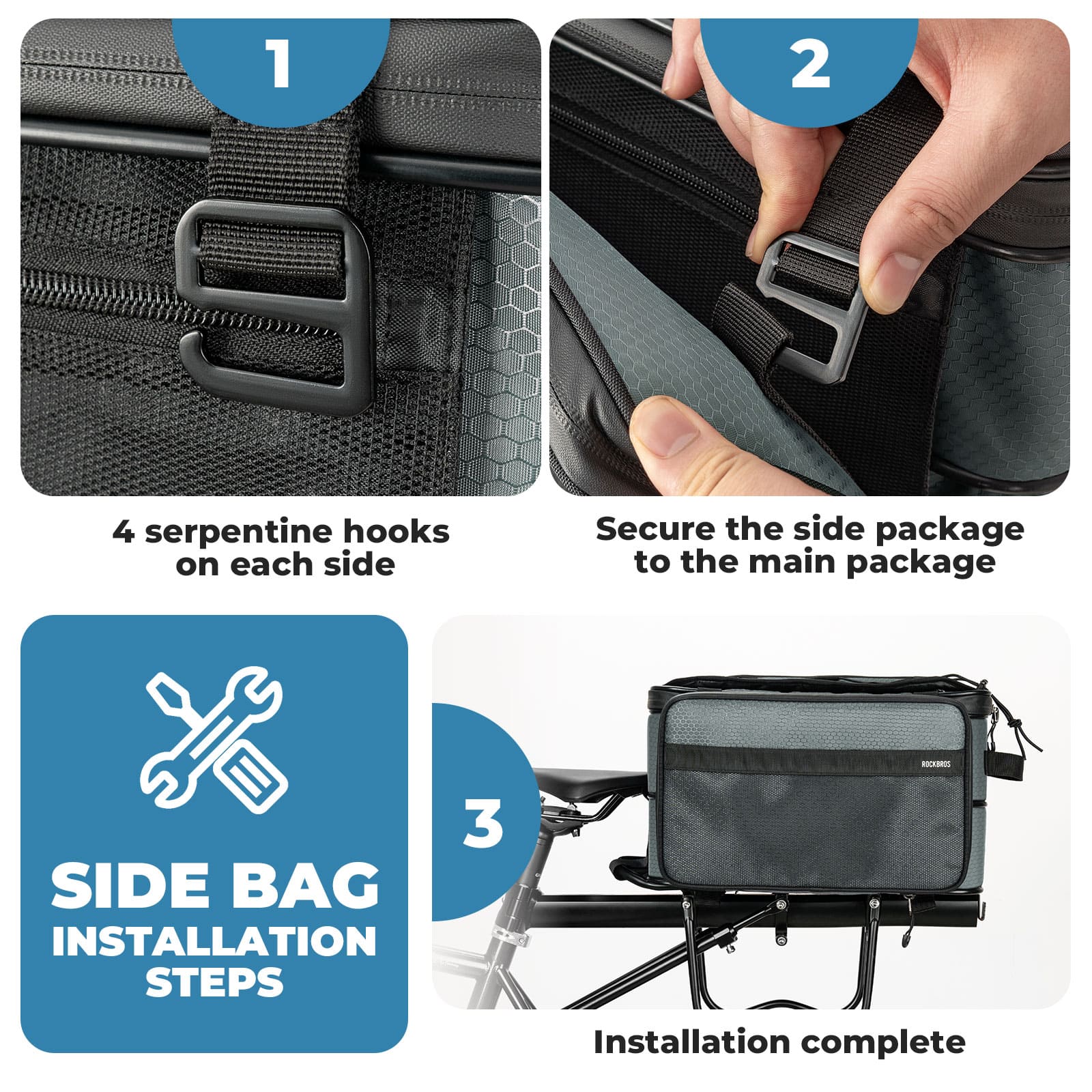 ROAD TO SKY Large Capacity Bike Rear Rack Bag - Image 6