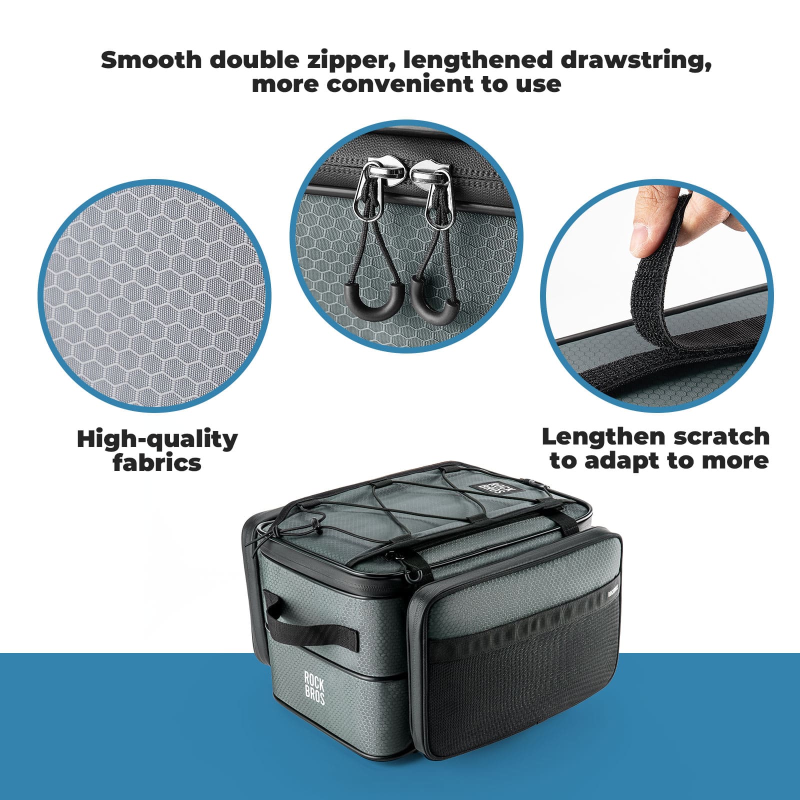 ROAD TO SKY Large Capacity Bike Rear Rack Bag - Image 7