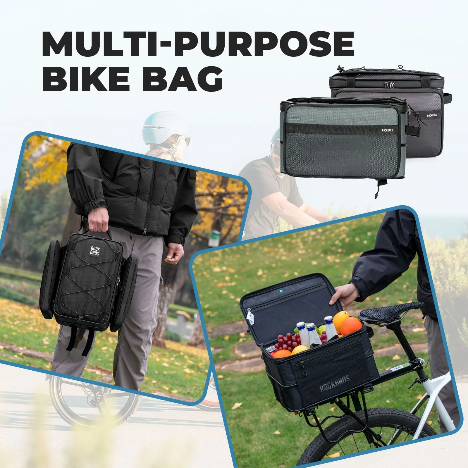 ROAD TO SKY Large Capacity Bike Rear Rack Bag - Image 8