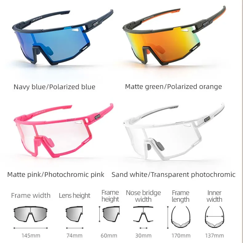 ROAD TO SKY Photochromic Cycling Sunglasses UV400 - Image 5