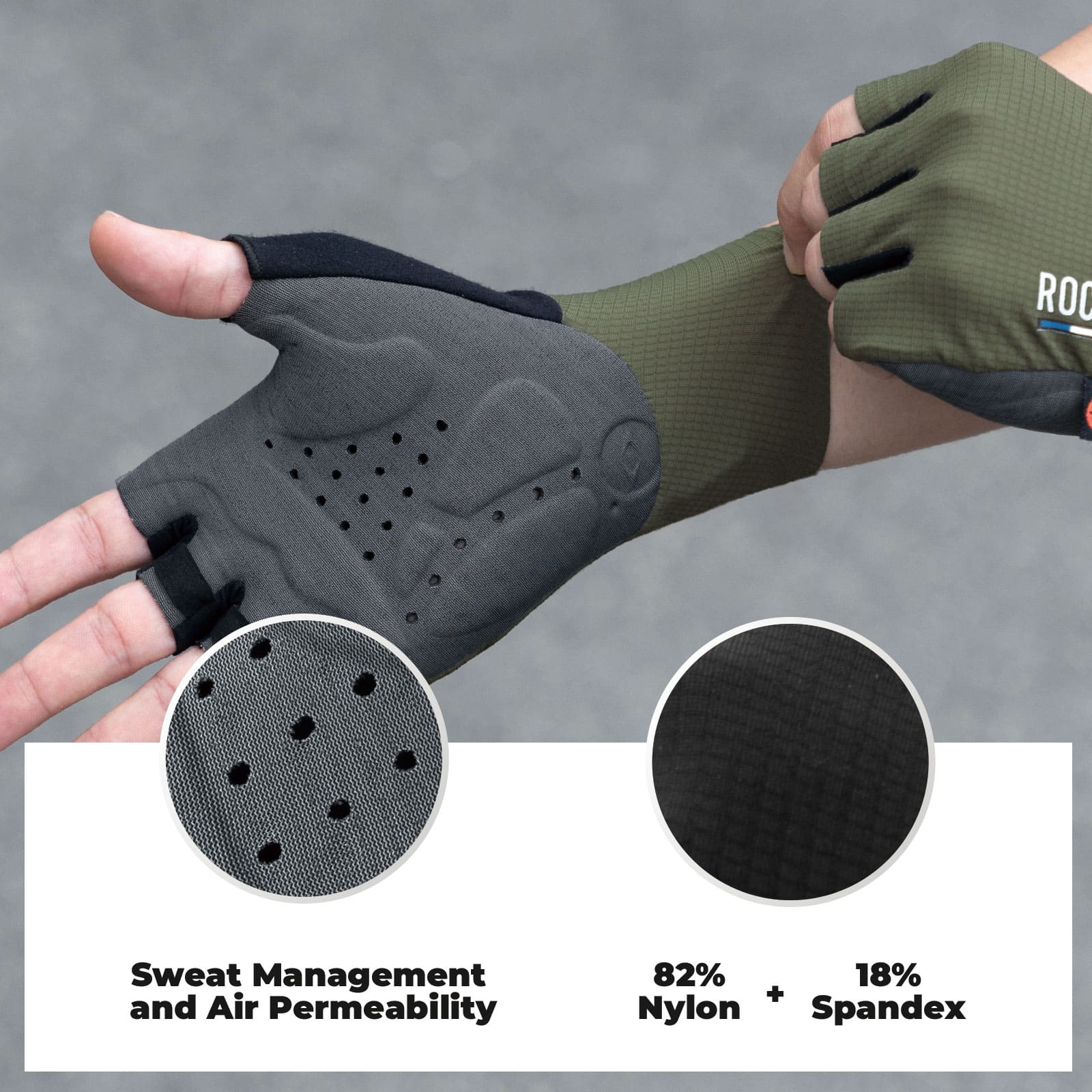ROAD TO SKY Short Finger Road Cycling Gloves Dual - Image 3