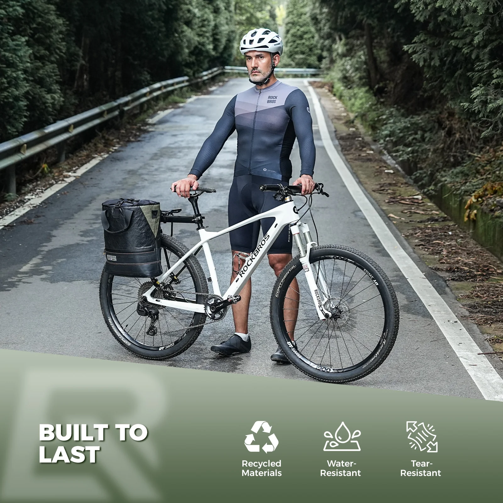 ROAD TO SKY Recycled Tire Bike Panniers - 12L - Image 12