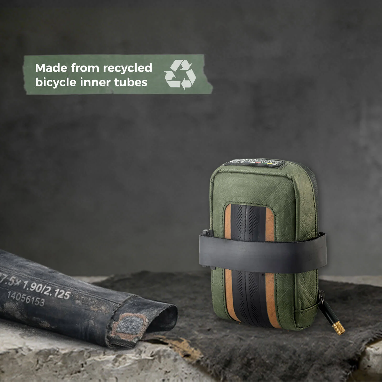 ROAD TO SKY Recycled Tire Mini Bike Saddle Bag - 0.4L - Image 2