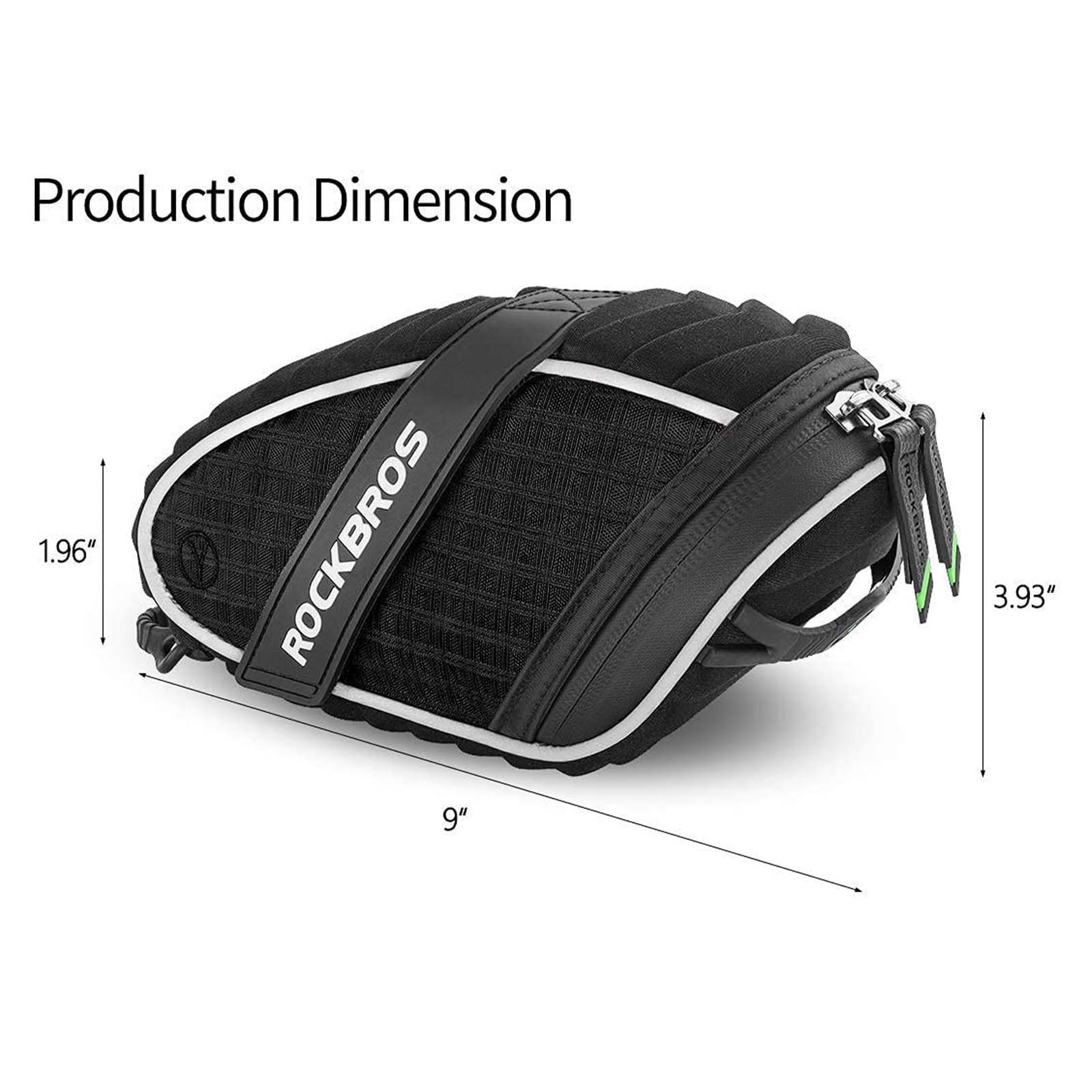 3D Shell Bike Saddle Bag Under Seat Storage Pack - Image 5