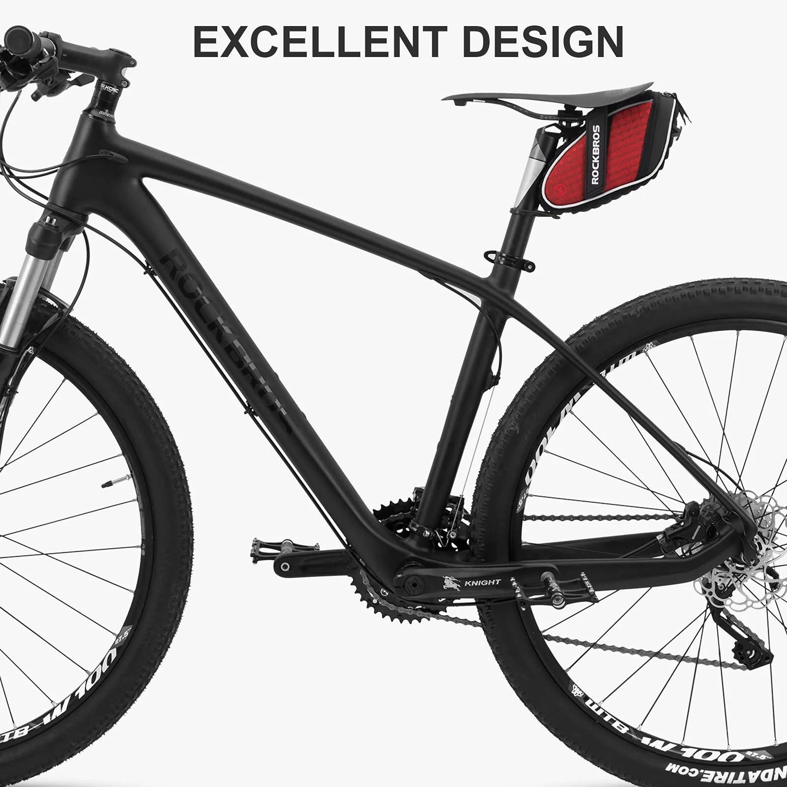 3D Shell Bike Saddle Bag Under Seat Storage Pack - Image 7