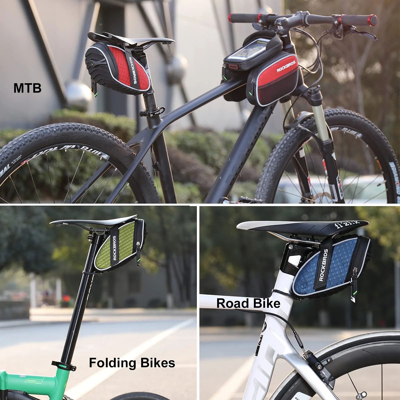 3D Shell Bike Saddle Bag Under Seat Storage Pack - Image 8