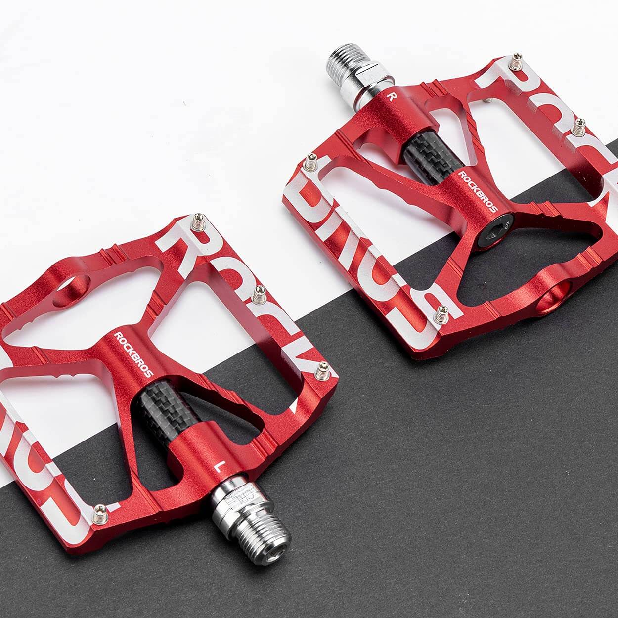 ROCKBROS Aluminum Bike Pedals Non-Slip 9/16 Platform MTB Pedals - Image 4