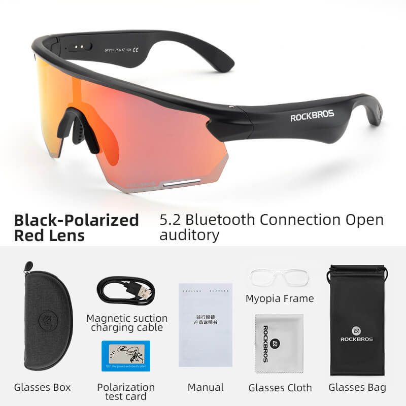 ROCKBROS Bluetooth Cycling Sunglasses Polarized Smart Glasses - Image 10