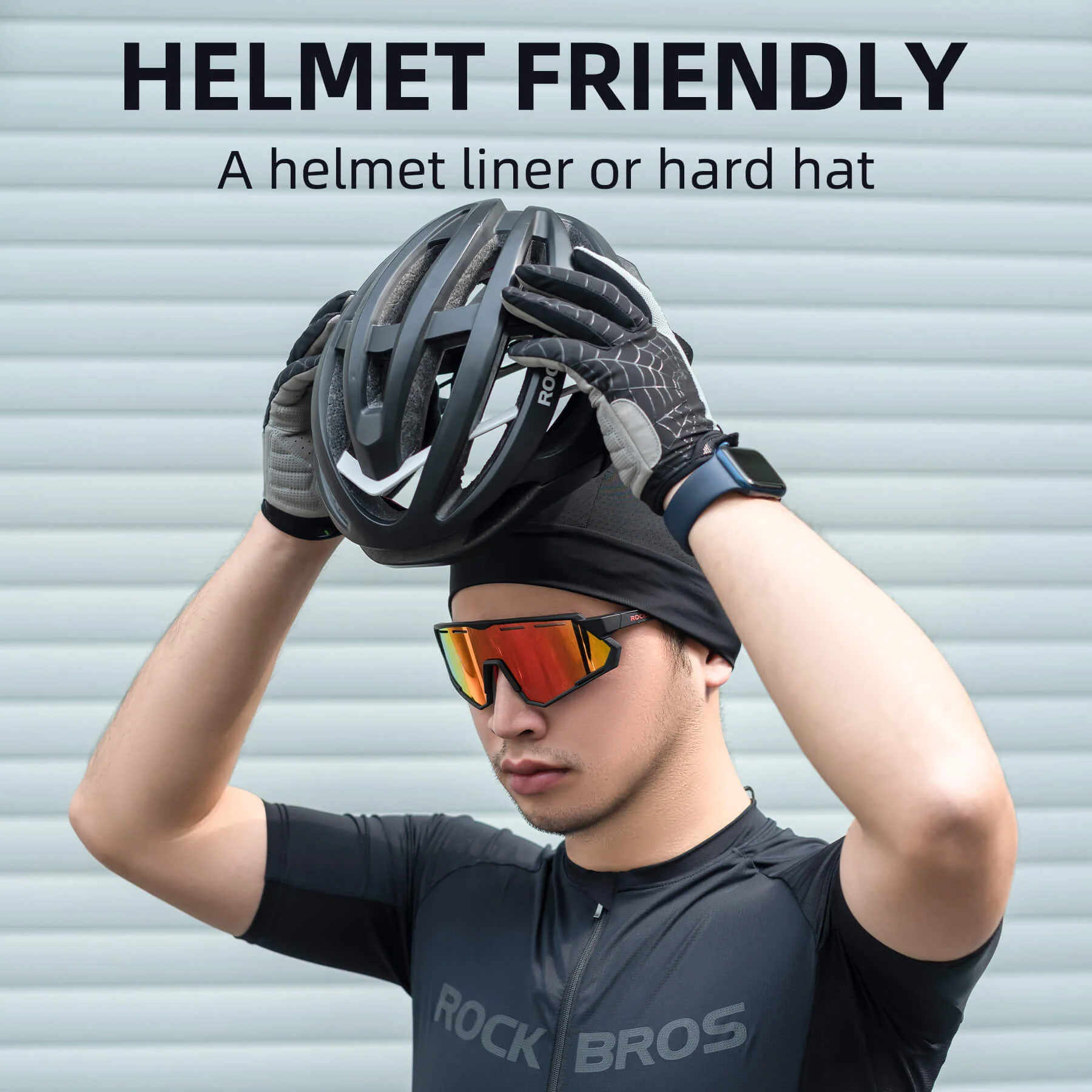 ROCKBROS Cooling Helmet Liner Beanie Mesh Cycling Running Hat - Image 6