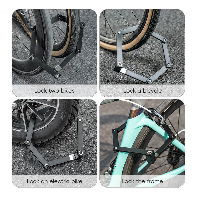 ROCKBROS Folding Bike Lock Key Type Anti-Theft Bicycle Lock - Image 12