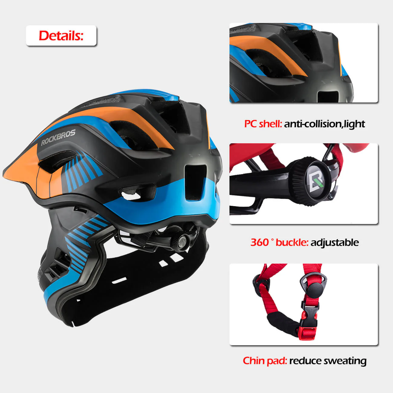 Kids Bike Helmet Full Face Safety Helmet - Image 7