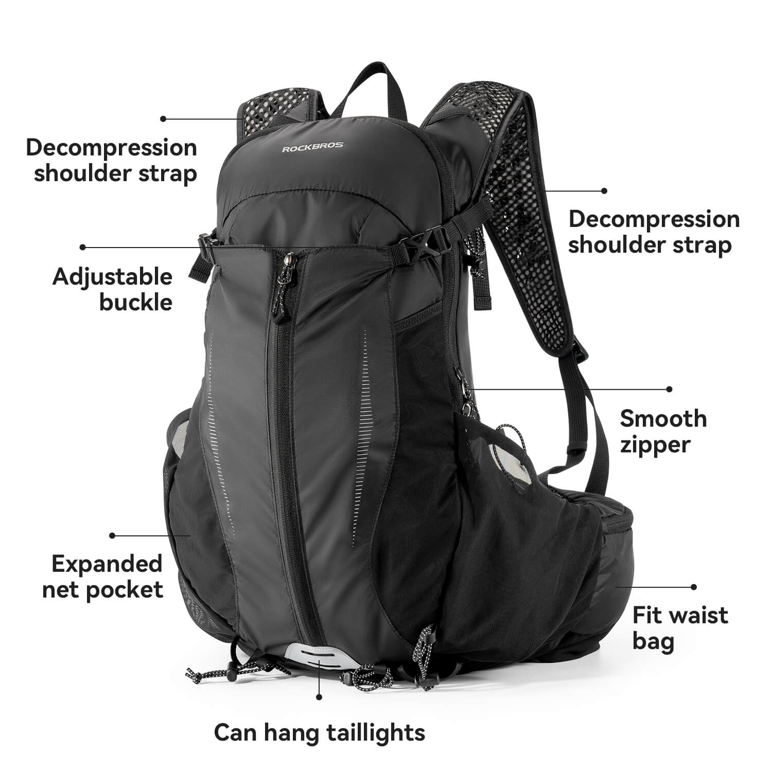 ROCKBROS Lightweight Hydration Backpack for Outdoor Sports - Image 6