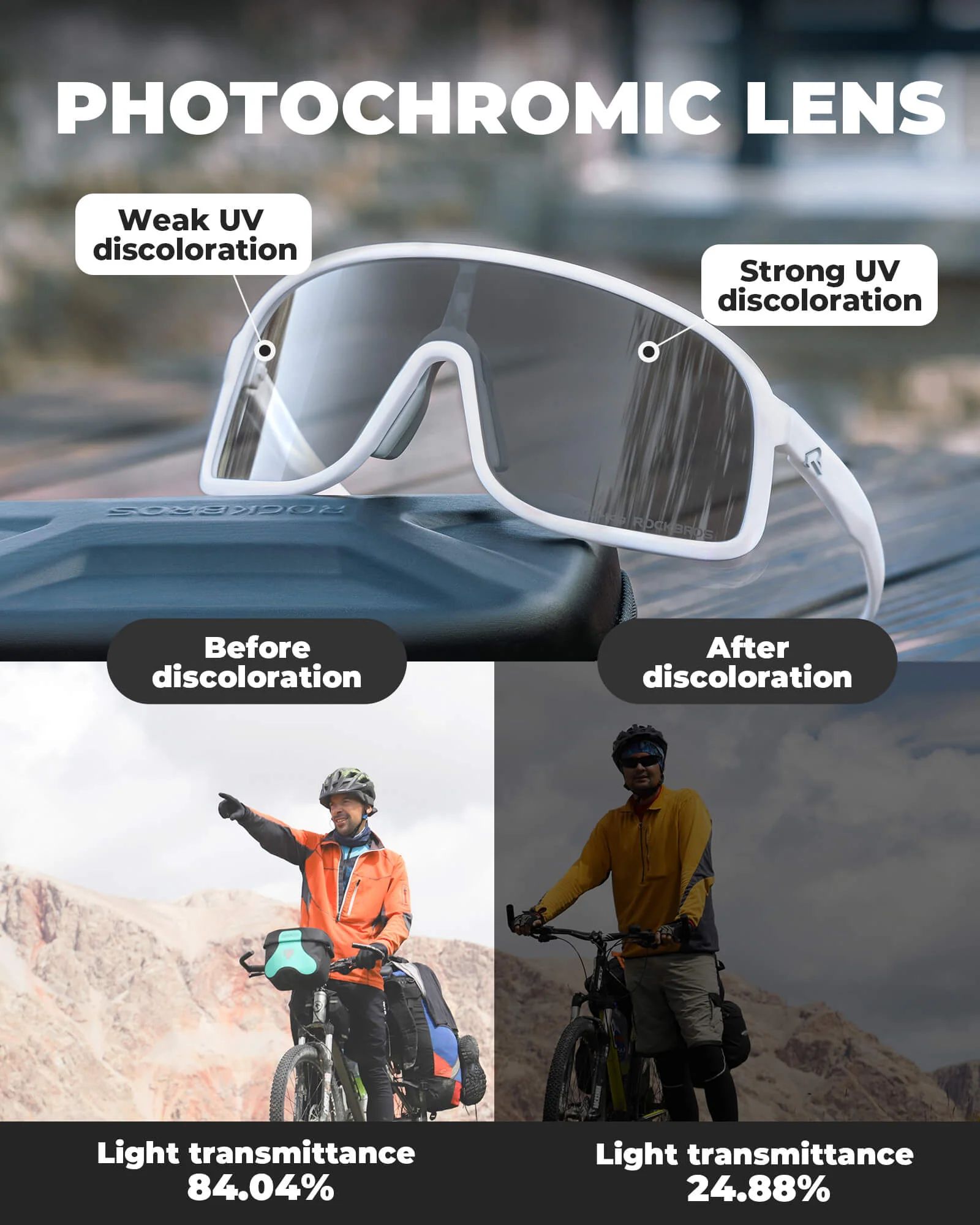Photochromic Cycling Glasses with Anti-Fog & UV Protection - Image 6